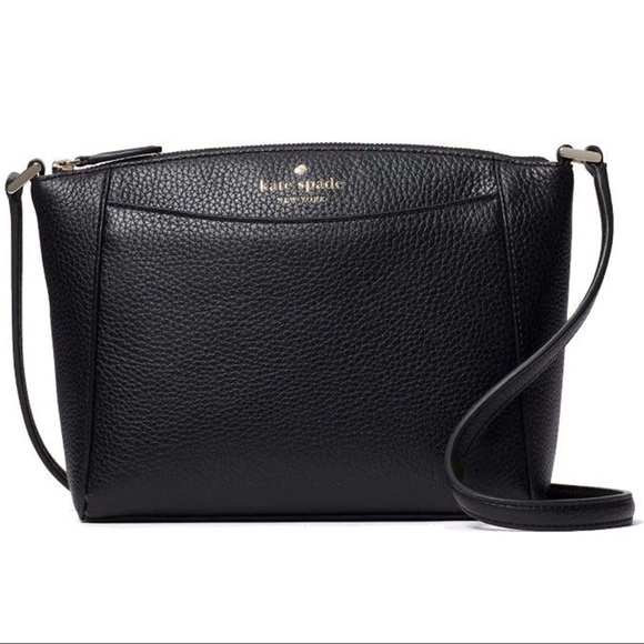 Kate Spade monica crossbody black leather handbag purse